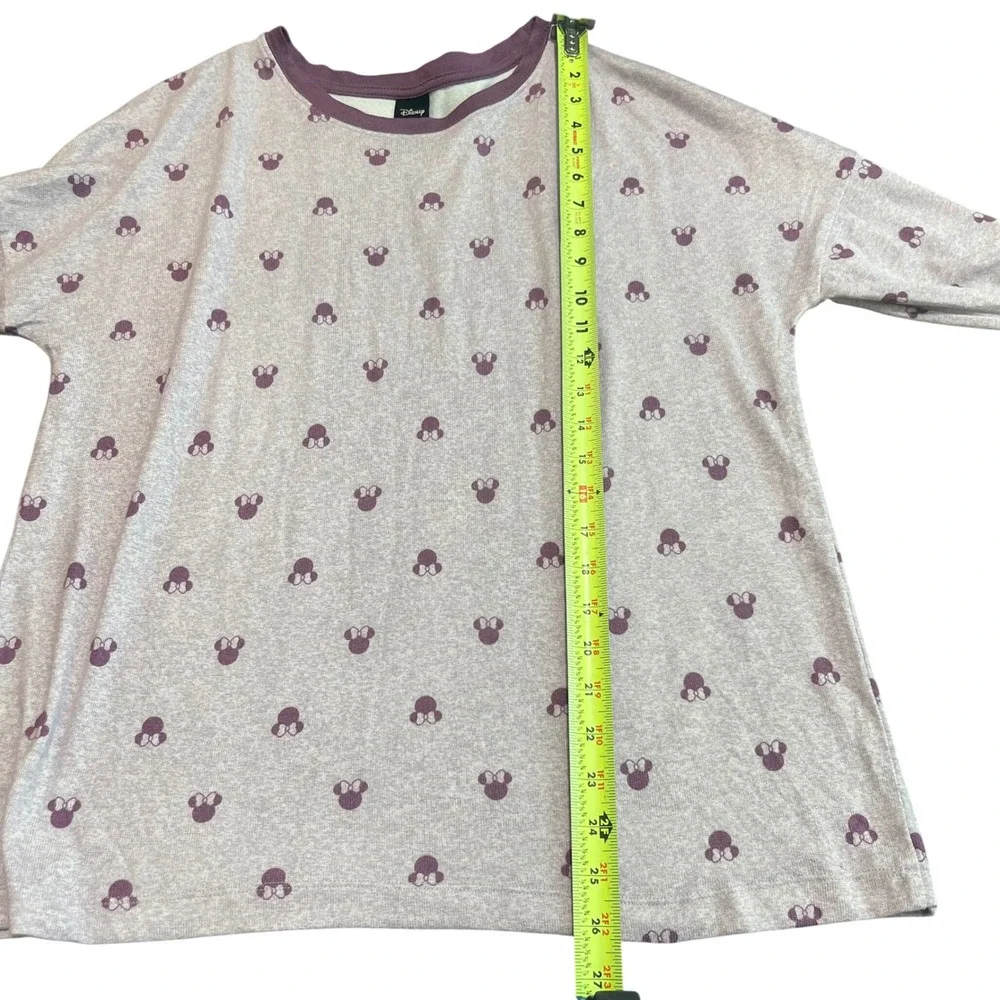 Disney Minnie Mouse Pajama Set Women M Purple Soft Cozy Jogger‎ Pockets Lounge - Picture 6 of 9